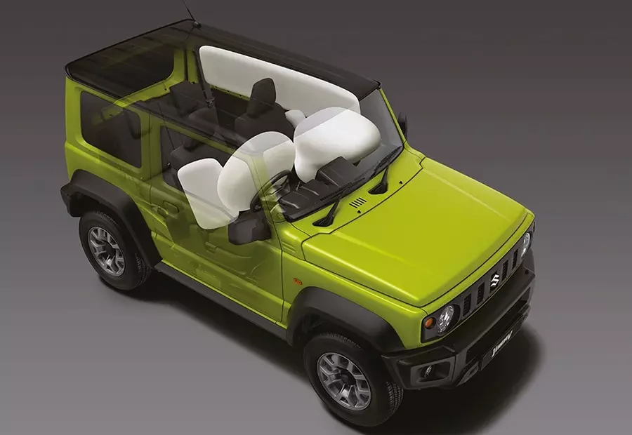Suzuki Jimny 2026 cũng được tăng số lượng túi khí lên 6