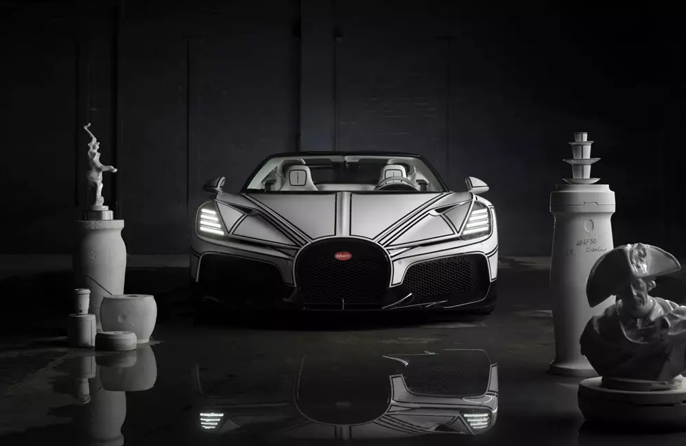 Bugatti W16 Mistral Blanc Éternel - siêu xe có một không hai với hàng loạt chi tiết bằng sứ cao cấp
